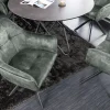 Riess-Ambiente Industrial Loft|Stühle > Design Stuhl LOFT grün Samt drehbar Metallgestell schwarz mit Armlehne