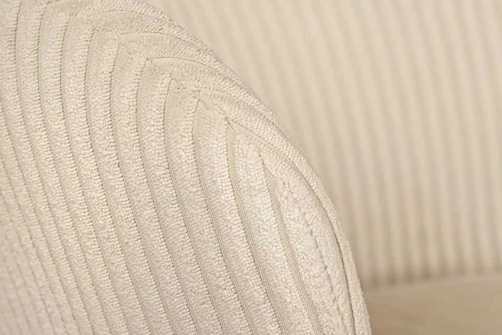 Riess-Ambiente Skandinavisch|Retro Möbel > Design Stuhl LYON beige Cord schwarze Metallbeine