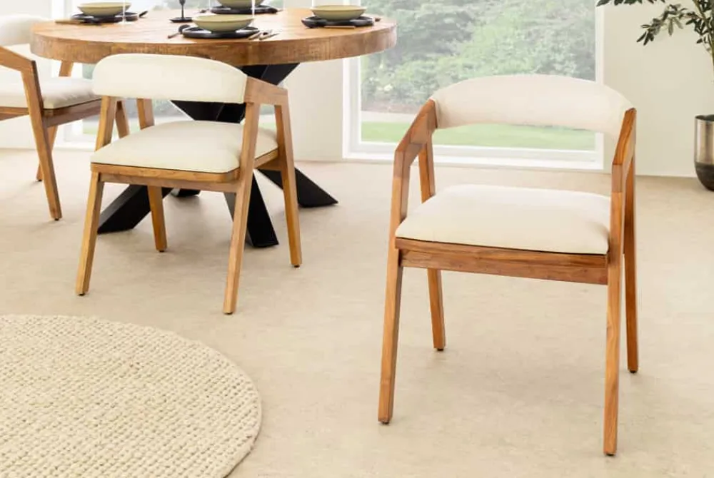 Riess-Ambiente Mehr...|Massivholzstühle > Design Stuhl MAMMUT beige natur massives Akazienholz honey finish