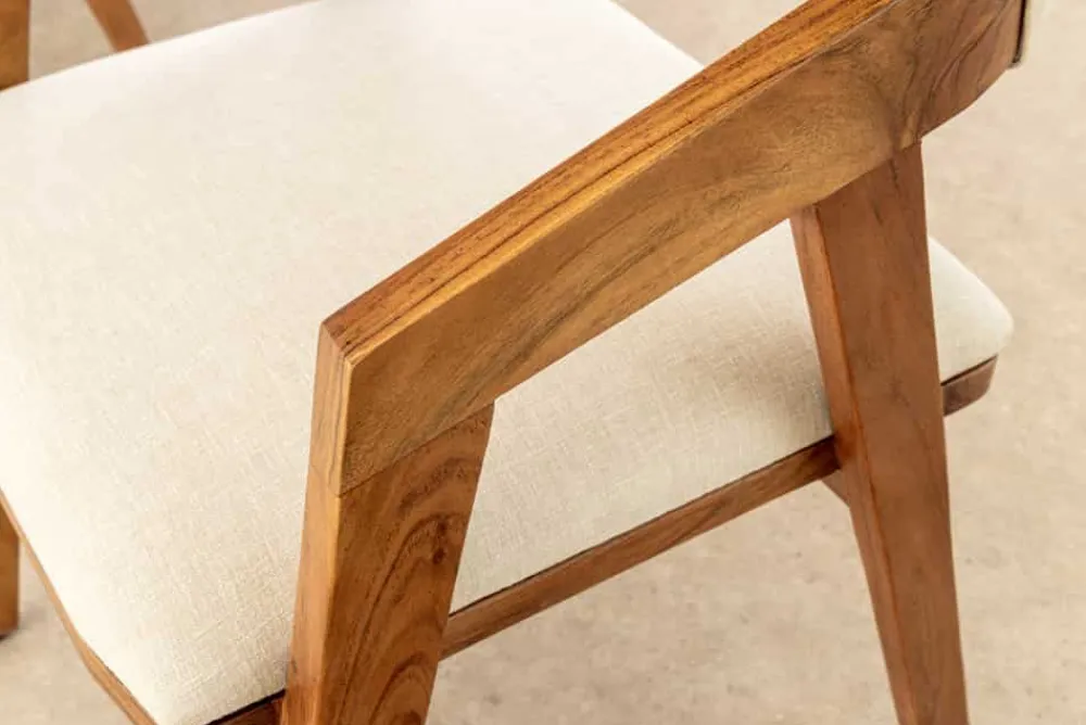 Riess-Ambiente Mehr...|Massivholzstühle > Design Stuhl MAMMUT beige natur massives Akazienholz honey finish