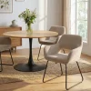 Riess-Ambiente Retro Möbel|Stühle > Design Stuhl MUSTANG beige Cord mit Armlehne schwarz Metallgestell