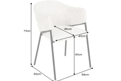 Riess-Ambiente Retro Möbel|Stühle > Design Stuhl NOBLESSE braun Chenille schwarzes Metallgestell