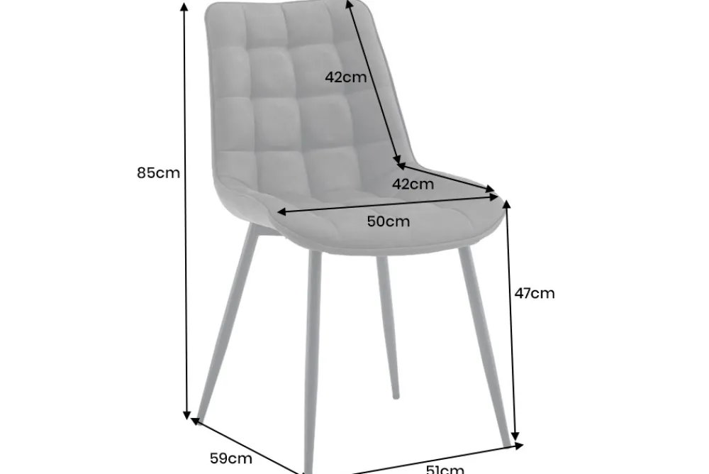 Riess-Ambiente Skandinavisch|Stühle > Design Stuhl ROADSTAR grau schwarze Metallbeine