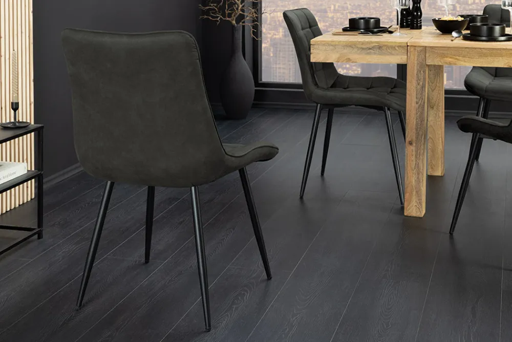 Riess-Ambiente Skandinavisch|Stühle > Design Stuhl ROADSTAR grau schwarze Metallbeine