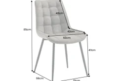 Riess-Ambiente Skandinavisch|Stühle > Design Stuhl ROADSTAR taupe schwarze Metallbeine