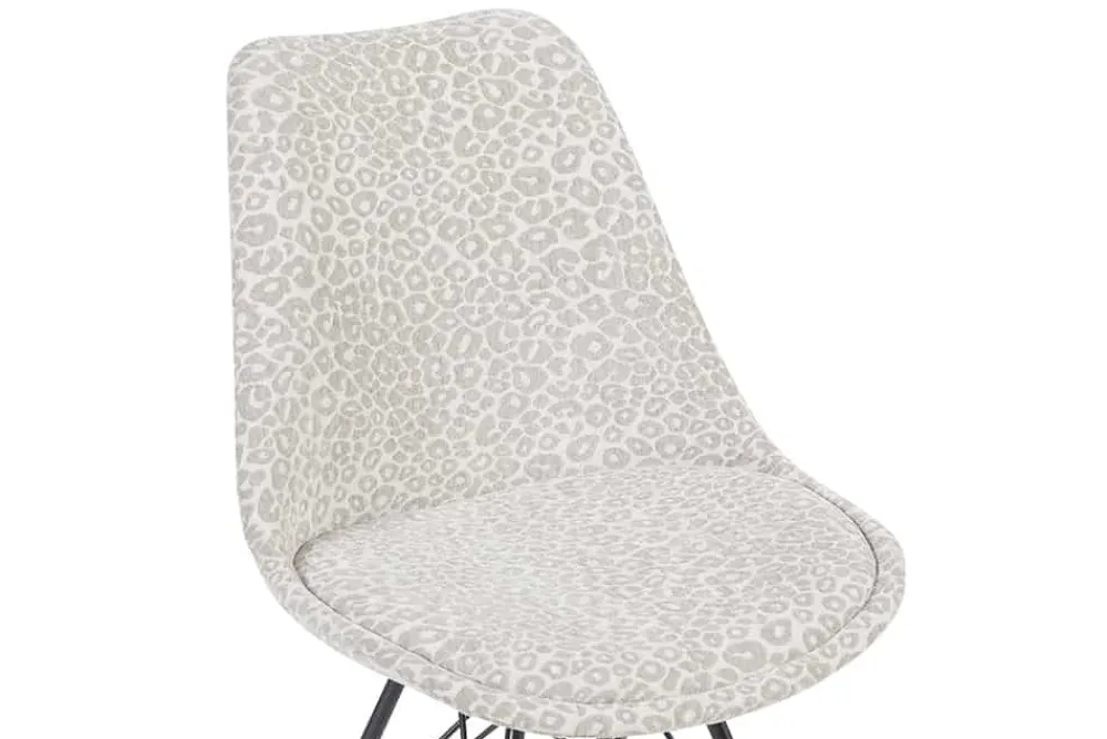 Riess-Ambiente Skandinavisch|Retro Möbel > Design Stuhl SCANDINAVIA MEISTERSTÜCK beige grau Chenille schwarz Metallgestell
