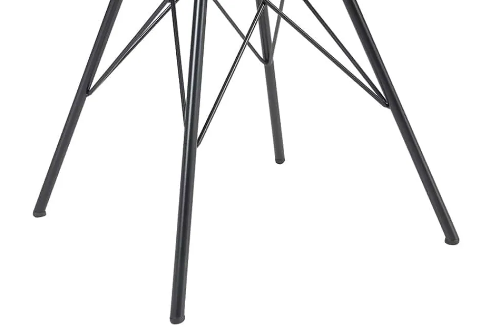 Riess-Ambiente Skandinavisch|Retro Möbel > Design Stuhl SCANDINAVIA MEISTERSTÜCK beige grau Chenille schwarz Metallgestell