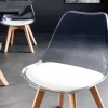 Riess-Ambiente Skandinavisch|Stühle > Design Stuhl SCANDINAVIA MEISTERSTÜCK transparent weiß Kunststoff Buchenholz natur