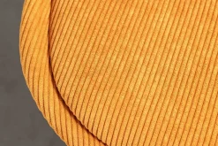 Riess-Ambiente Skandinavisch|Retro Möbel > Design Stuhl SCANDINAVIA MEISTERSTÜCK senfgelb Cord schwarze Metallbeine