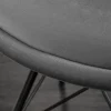 Riess-Ambiente Skandinavisch|Industrial Loft > Design Stuhl SCANDINAVIA MEISTERSTÜCK grau Samt schwarze Metallbeine
