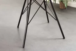 Riess-Ambiente Skandinavisch|Retro Möbel > Design Stuhl SCANDINAVIA MEISTERSTÜCK grau Cord schwarz Metall-Gestell