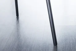 Riess-Ambiente Skandinavisch|Retro Möbel > Design Stuhl VOGUE grau Samt schwarze Metallbeine