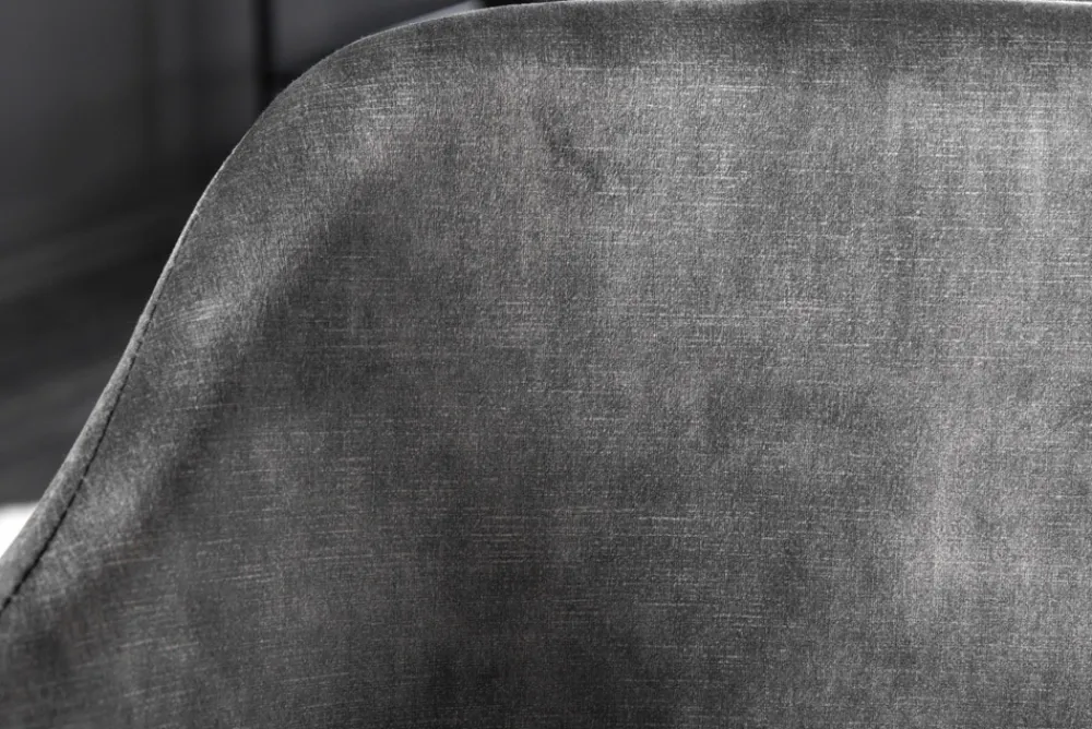Riess-Ambiente Skandinavisch|Retro Möbel > Design Stuhl VOGUE grau Samt schwarze Metallbeine