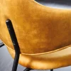 Riess-Ambiente Skandinavisch|Retro Möbel > Design Stuhl VOGUE senfgelb Samt schwarze Metallbeine
