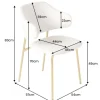 Riess-Ambiente Skandinavisch|Retro Möbel > Design Stuhl VOGUE weiß Bouclé goldene Metallbeine