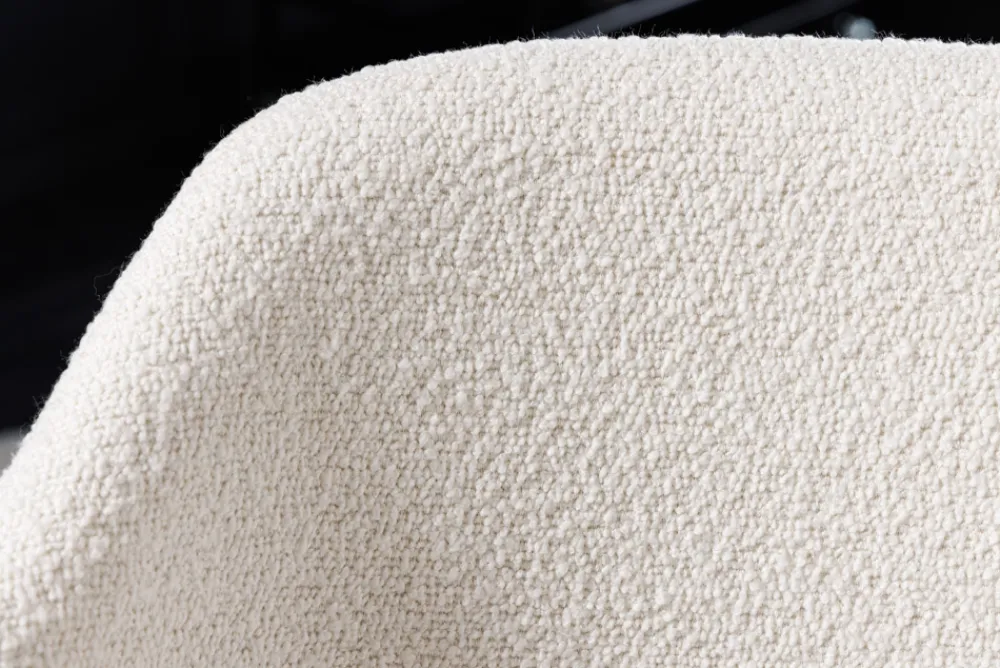 Riess-Ambiente Skandinavisch|Retro Möbel > Design Stuhl VOGUE weiß Bouclé goldene Metallbeine