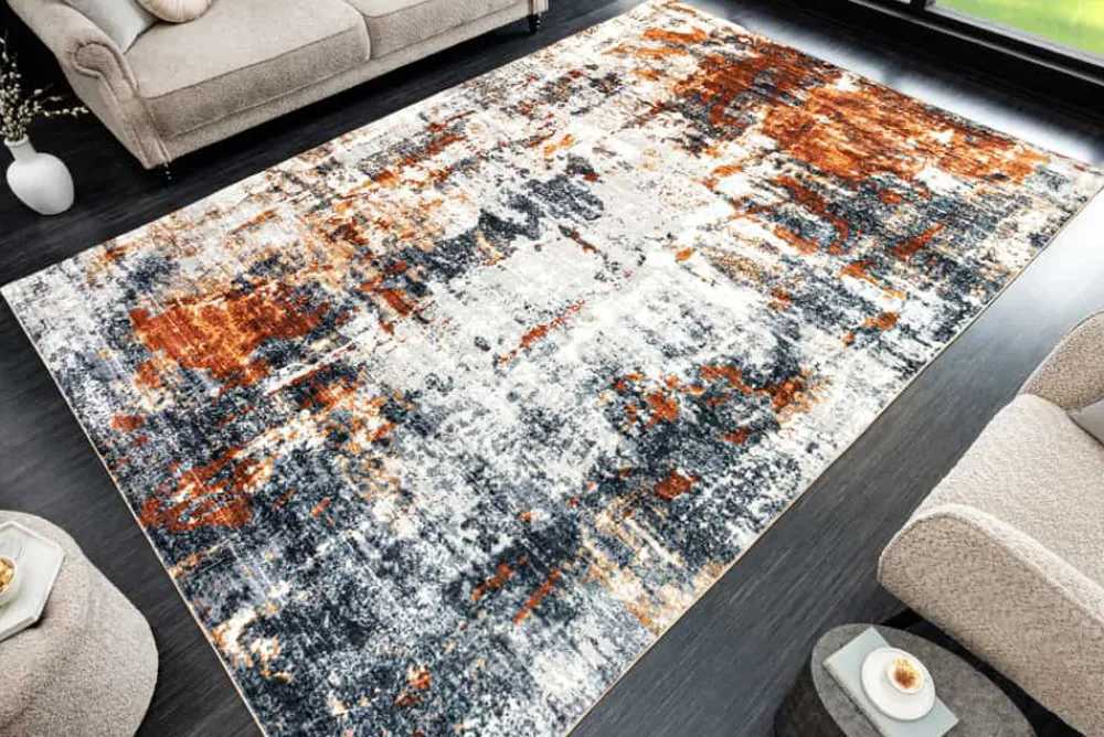 Riess-Ambiente Teppiche > Design Teppich MODERN ART 230x160cm grau kupfer Kurzflor Indoor-Teppich