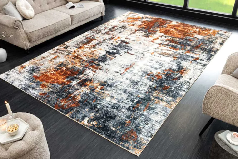 Riess-Ambiente Teppiche > Design Teppich MODERN ART 230x160cm grau kupfer Kurzflor Indoor-Teppich
