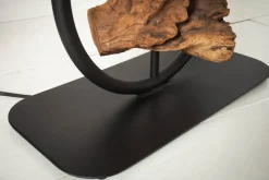 Riess-Ambiente Mehr...|Mehr... > Design Tischlampe ELEMENTS 58cm schwarz Baumwollschirm Fuß mit Massivholz