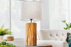 Riess-Ambiente Mehr...|Mehr... > Design Tischlampe ROOTS 60cm Treibholz Leinenschirm beige handmade