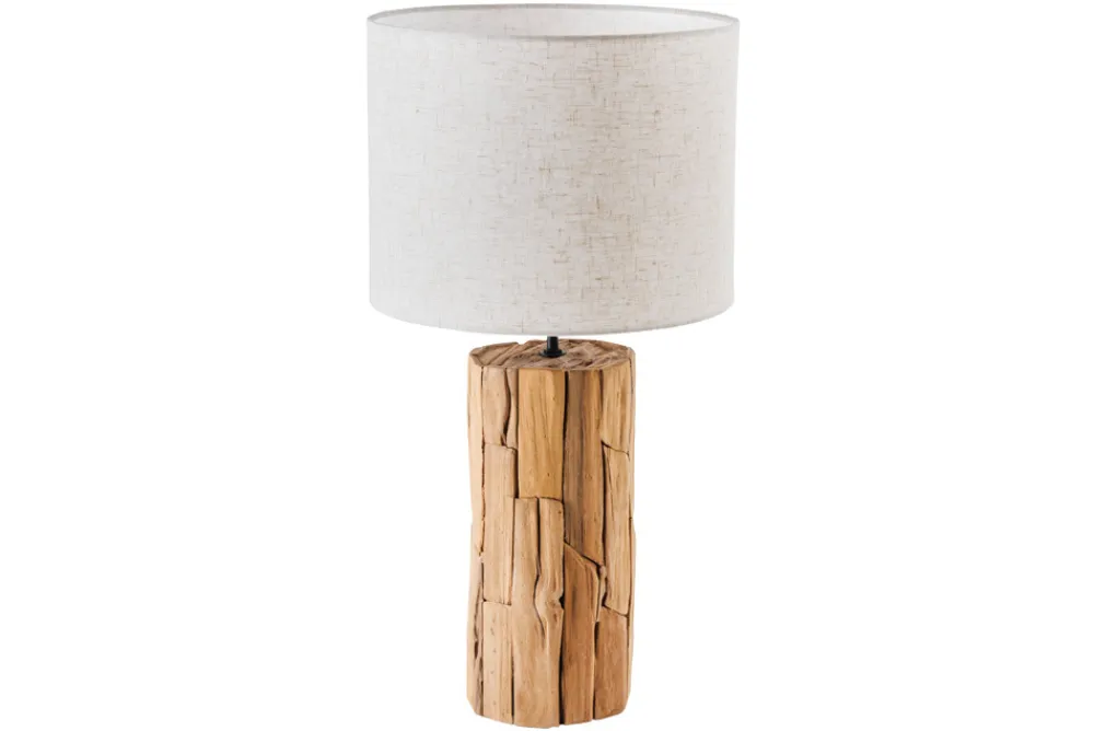 Riess-Ambiente Mehr...|Mehr... > Design Tischlampe ROOTS 60cm Treibholz Leinenschirm beige handmade