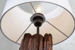Riess-Ambiente Mehr...|Mehr... > Design Tischlampe ROUSILIQUE 60cm natur weiß rund Treibholz handgearbeitet