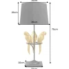 Riess-Ambiente Goldene Möbel|Tischlampen > Design Tischlampe WILDLIFE 75cm schwarz gold rund Papagei Skulpturen mit Marmor-Fuß