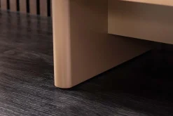 Riess-Ambiente Retro Möbel|Tv- & Lowboards > Design TV Board SAVOY 150cm grau beige greige Travertin Keramik mit Schublade 3D-Front