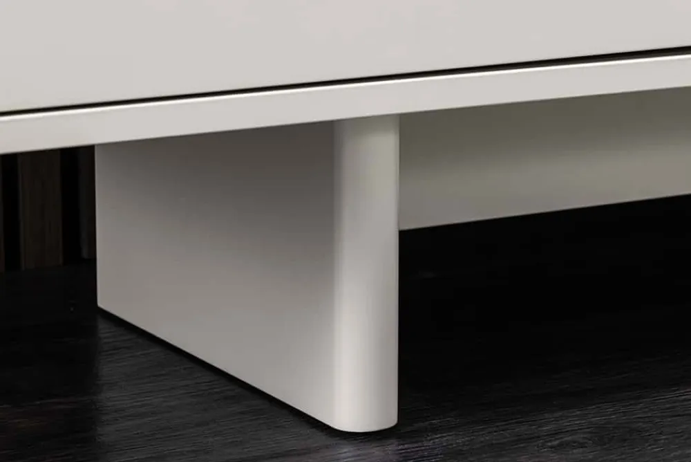 Riess-Ambiente Retro Möbel|Tv- & Lowboards > Design TV-Board SAVOY 150cm kaschmir weiß Marmor Keramik mit Stauraum und 3D-Front