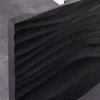 Riess-Ambiente Goldene Möbel|Tv- & Lowboards > Design TV-Board WAVE 160cm schwarz Mangoholz mit 3D Schnitzereien hängend
