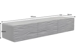Riess-Ambiente Goldene Möbel|Tv- & Lowboards > Design TV-Board WAVE 160cm schwarz Mangoholz mit 3D Schnitzereien hängend