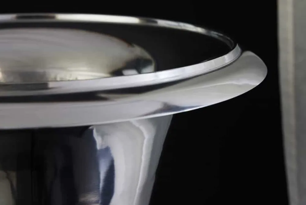 Riess-Ambiente Dekoration|Vasen > Design Vase GOAL 60cm silber Pflanzen Pokal Aluminium