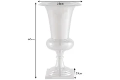 Riess-Ambiente Dekoration|Vasen > Design Vase GOAL 60cm silber Pflanzen Pokal Aluminium
