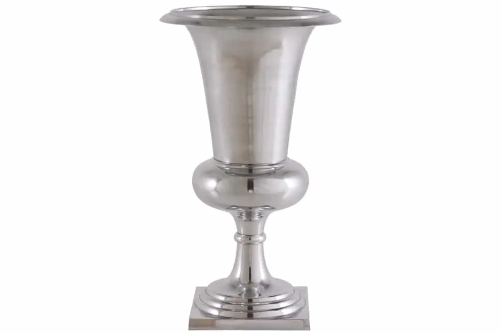 Riess-Ambiente Dekoration|Vasen > Design Vase GOAL 60cm silber Pflanzen Pokal Aluminium