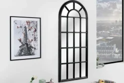 Riess-Ambiente Spiegel > Design Wandspiegel CASTILLO 140cm schwarz Landhausstil Fenster