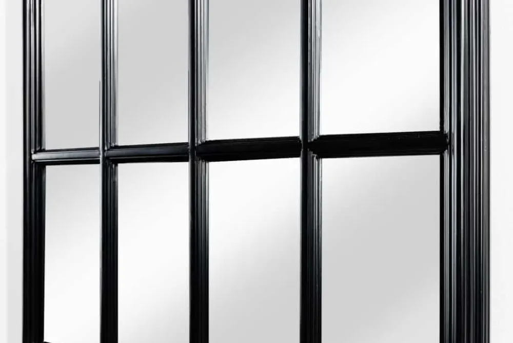 Riess-Ambiente Spiegel > Design Wandspiegel CASTILLO 140cm schwarz Landhausstil Fenster