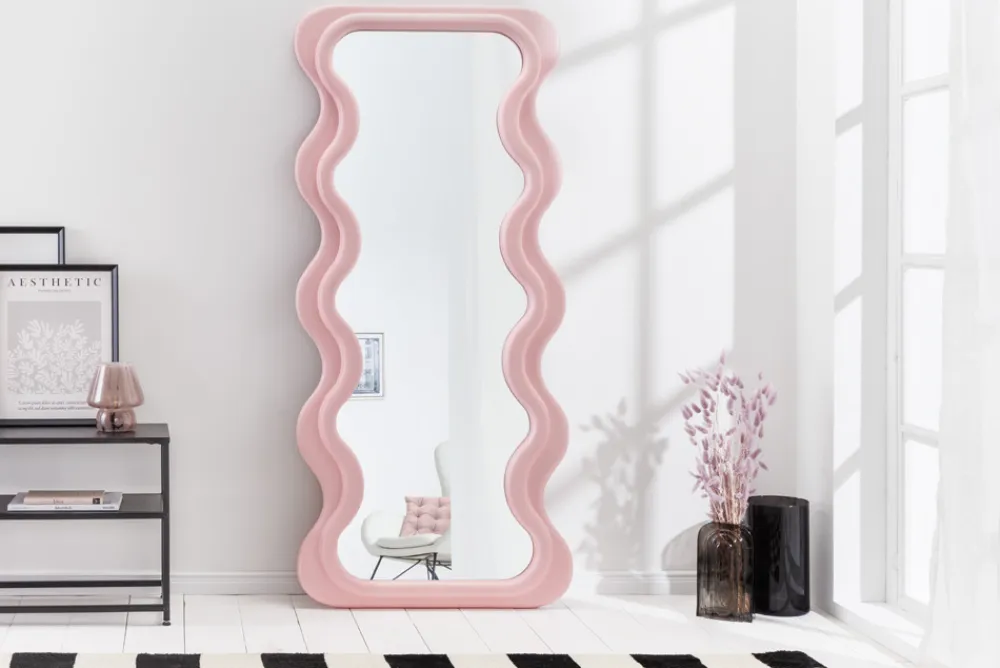 Riess-Ambiente Spiegel > Design Wandspiegel CURVY 160cm rosa