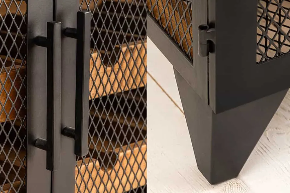 Riess-Ambiente Industrial Loft|Weinregale > Design Weinboard BODEGA 130cm natur schwarz Tannenholz Metall Flaschenregal