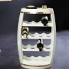 Riess-Ambiente Goldene Möbel|Weinregale > Design Weinfass BODEGA WHITE 65cm weiß gold Pinie Flaschenregal 14 Flaschen