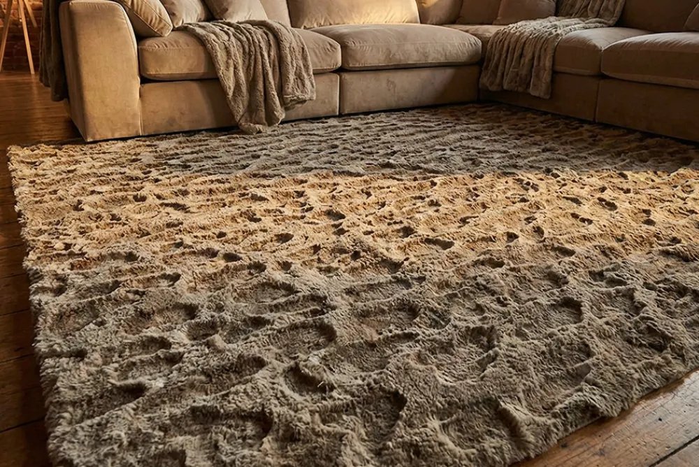Riess-Ambiente Teppiche|Skandinavisch > 3D Hochflor Teppich DUNE 230x160cm taupe Hoch-Tief-Effekt