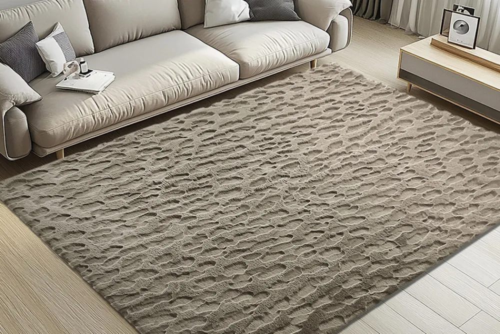 Riess-Ambiente Teppiche|Skandinavisch > 3D Hochflor Teppich DUNE 230x160cm taupe Hoch-Tief-Effekt