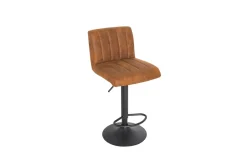 Riess-Ambiente Industrial Loft|Retro Möbel > Drehbarer Barhocker PORTLAND vintage braun Microfaser Barstuhl mit Lehne höhenverstellbar