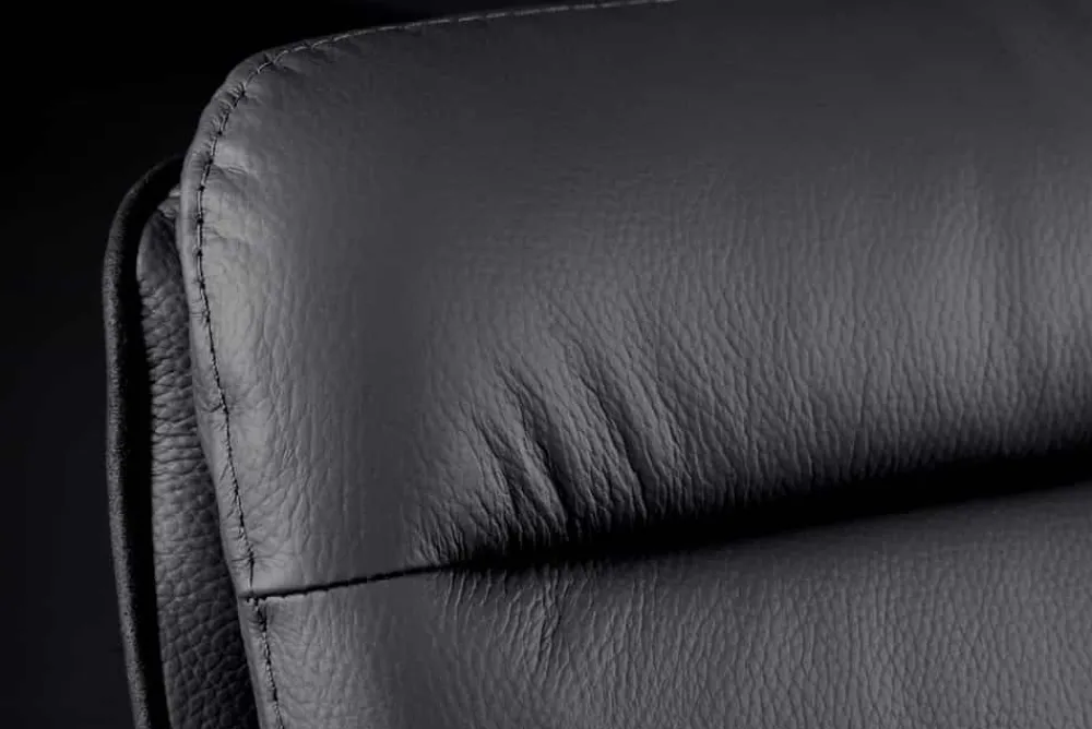 Riess-Ambiente Barhocker > Drehbarer Design Barhocker BIG GEORGE schwarz anthrazit Echtleder höhenverstellbar mit Armlehnen