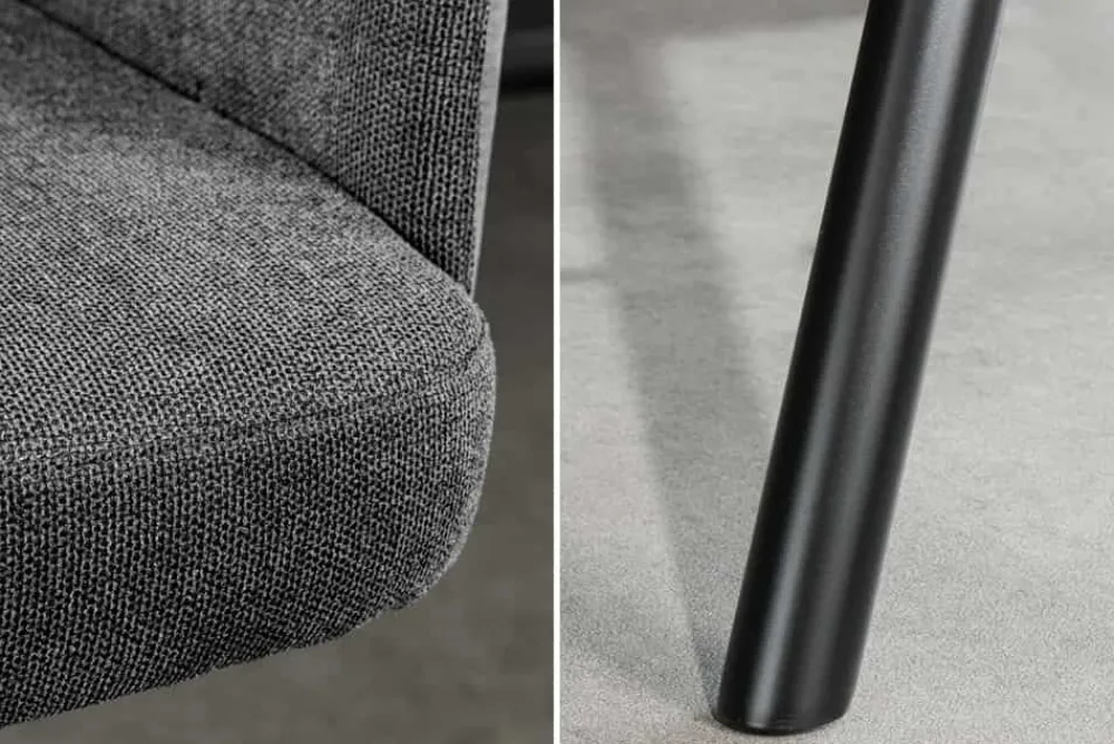Riess-Ambiente Barhocker|Samt Möbel > Drehbarer Design Barhocker BIG GEORGE anthrazit Samt Taschenfederkern mit Armlehnen