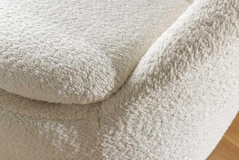 Riess-Ambiente Skandinavisch|Sessel > Drehbarer Design Sessel ALPINE beige Bouclé 360° mit Armlehnen