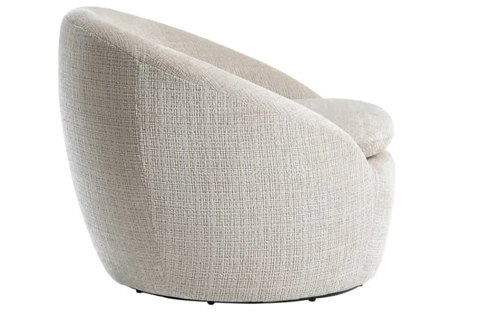 Riess-Ambiente Skandinavisch|Sessel > Drehbarer Design Sessel ALPINE beige Chenille Cremona 360° mit Armlehnen