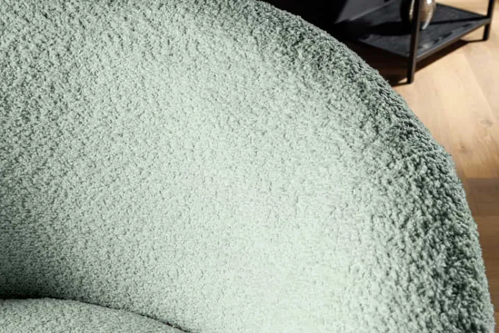 Riess-Ambiente Skandinavisch|Sessel > Drehbarer Design Sessel ALPINE salbei Bouclé 360° mit Armlehnen