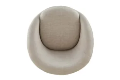 Riess-Ambiente Skandinavisch|Sessel > Drehbarer Design Sessel ALPINE beige Samt 360° mit Armlehnen