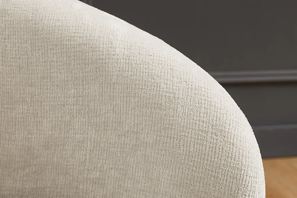 Riess-Ambiente Sessel|Retro Möbel > Drehbarer Design Sessel BOSSA NOVA beige Chenille