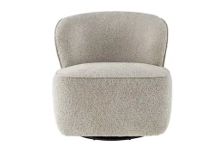 Riess-Ambiente Sessel > Drehbarer Design Sessel GATSBY taupe Bouclé Tweed Soft 360°